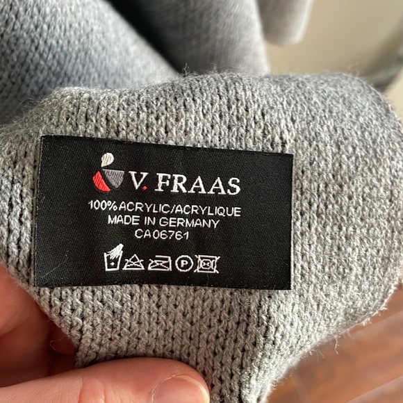 Large wrap Bordeaux gray with small fringe on the side - Picture 3 of 7